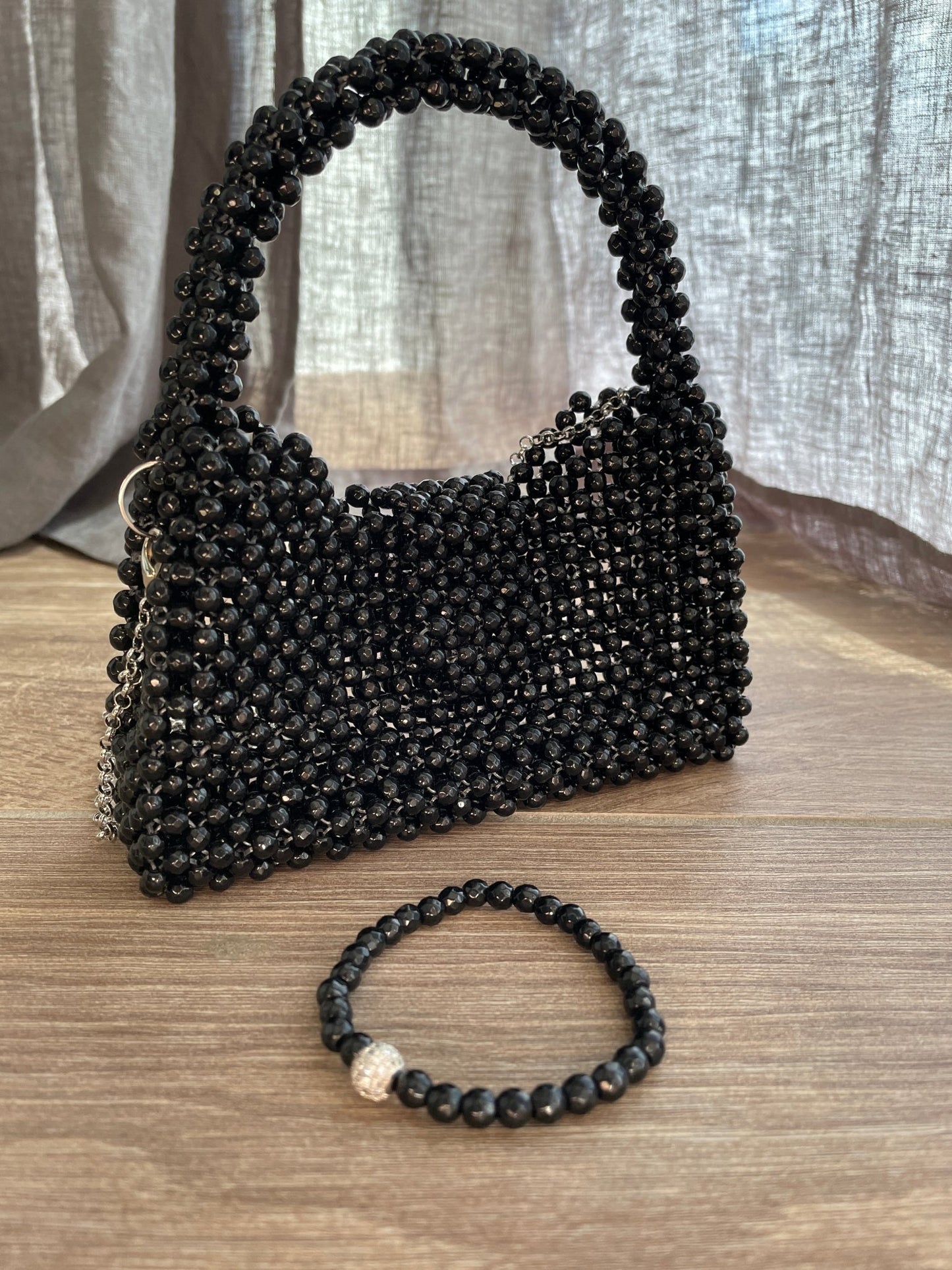 Handtasche aus Onyx schwarz - GRAYSS FASHION & HOME
