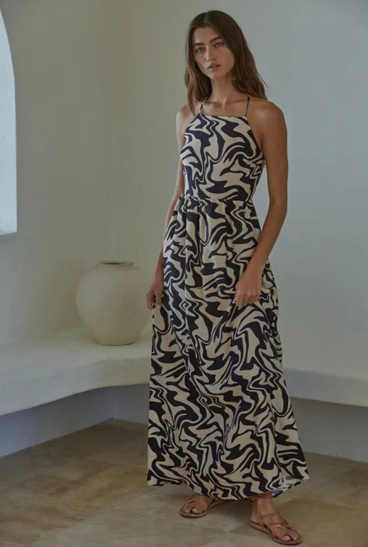 Maxi Kleid mit offenem Rücken - GRAYSS FASHION & HOME
